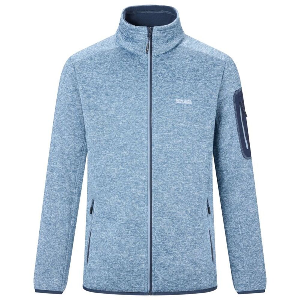 Regatta Mens Newhill Marl Full Zip Fleece Jacket / Dusky Blue